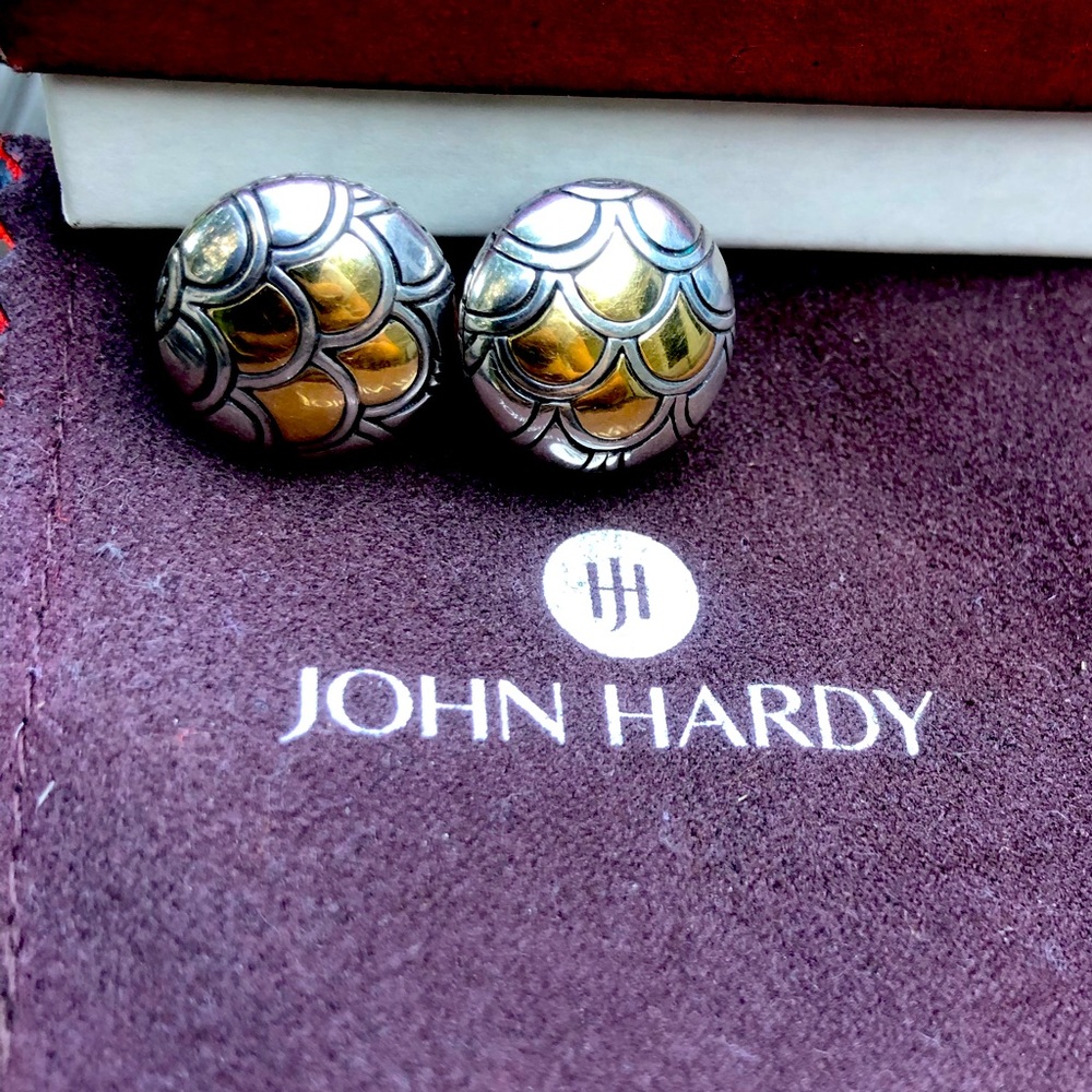 John Hardy Legends Naga dragon scale earrings